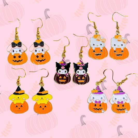 Kawaii pumpkin earrings