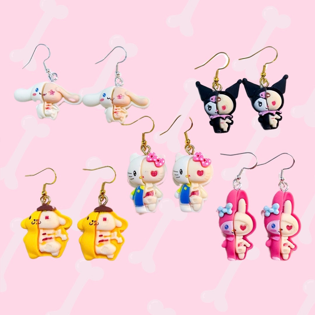 Kawaii X-ray earrings