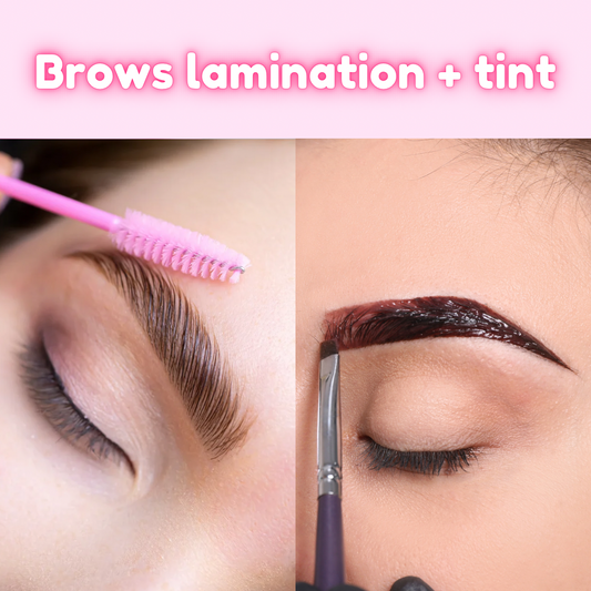 Brow lamination+tint