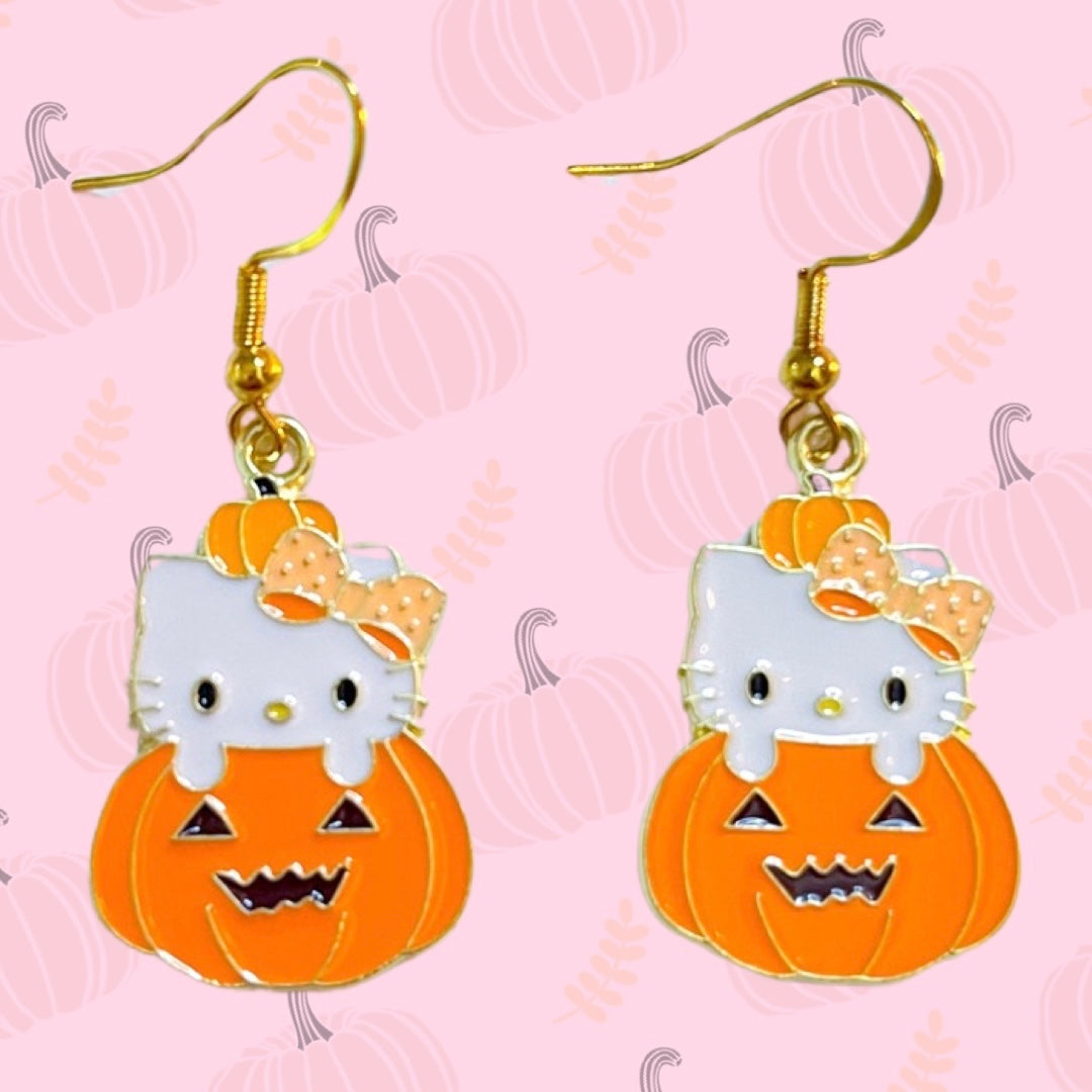 Kawaii pumpkin earrings